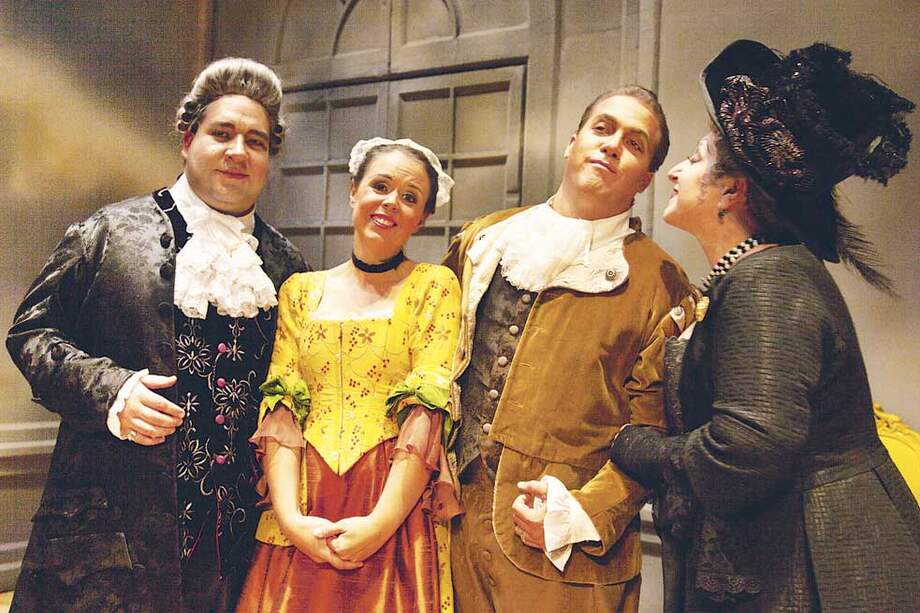 Además del venezolano Ernesto Morillo (tercero de izq. a der.), en el elenco de ‘Las bodas de Fígaro’ participan Ainhoa Garmendia, Marcela Orsatti y Valeriano Lanchas. / Fotos: Ernesto Monsalve