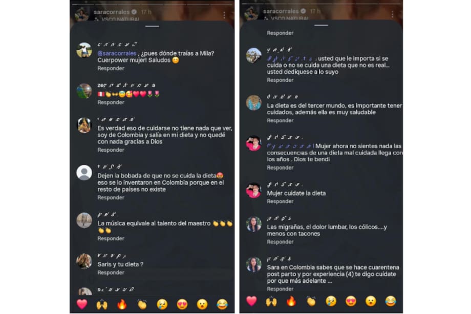 El video de Sara Corrales por el que le piden cuidar su dieta posparto: “La obra continúa”