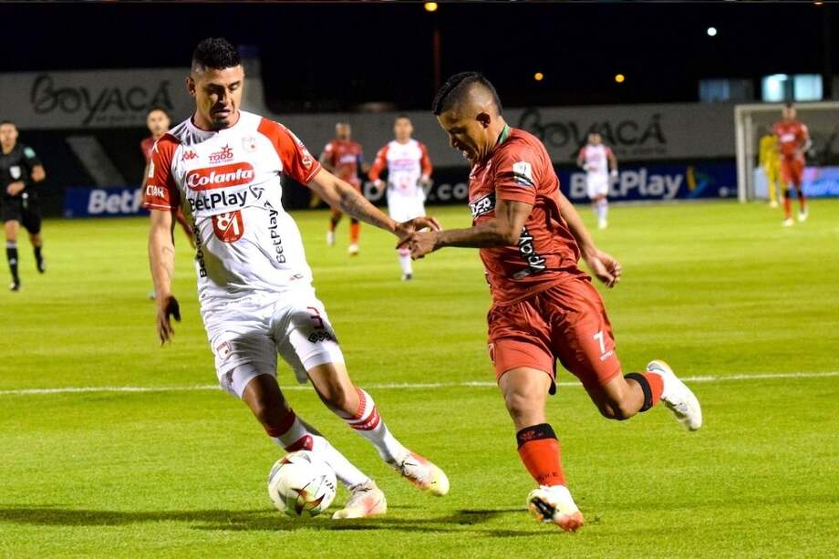 Patriotas y Santa Fe igualaron a un gol en uno de los partidos de cierre de la fecha 9 de la Liga BetPlay.