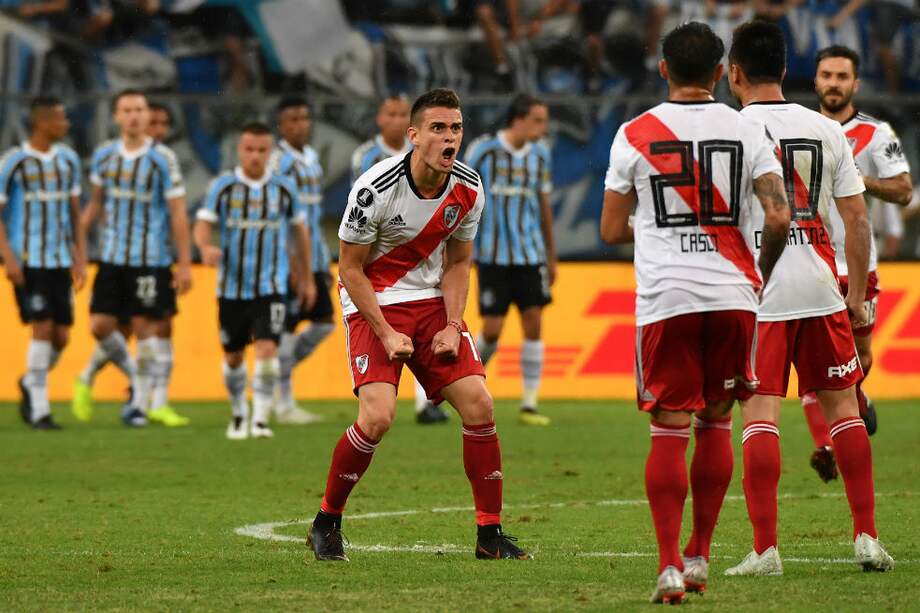 Santos Borré llegó a tres goles en la Copa Libertadores. / AFP