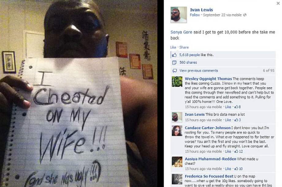 Pide 10 mil 'Me gusta' en Facebook para que lo perdonen por infiel