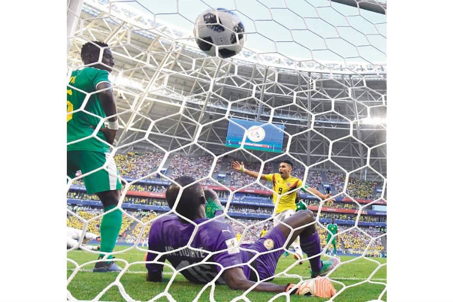 Yerry Mina ha marcado cinco goles en 14 partidos con la camiseta de la selección de Colombia, dos en Rusia 2018. / AFP