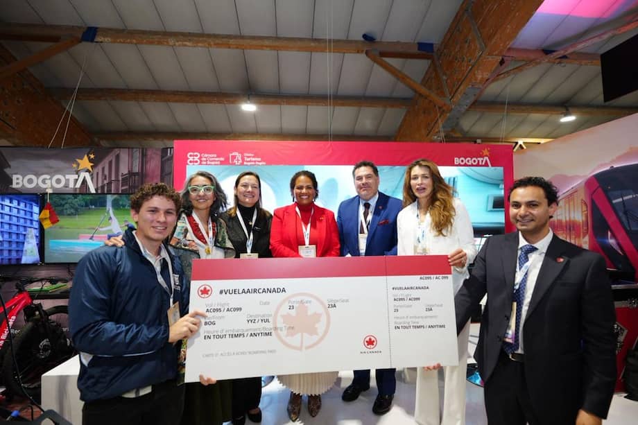 Los martes coincidirán vuelos de Air Canada desde Bogotá con destino tanto a Toronto como a Montreal.