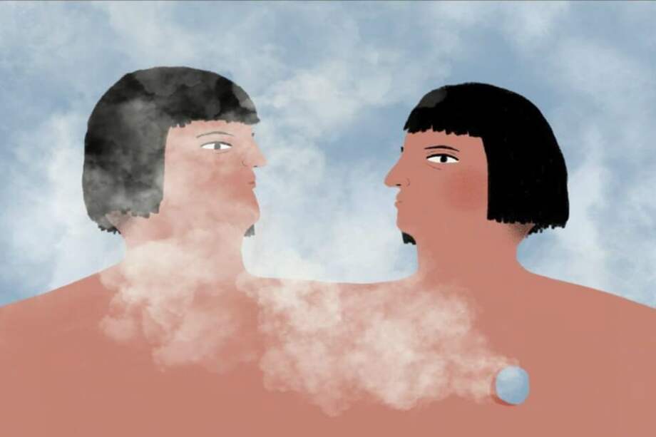 Ilustración hecha por Sara Rodas para la portada del sencillo "Solo tú, dueles". / Cortesía RPM