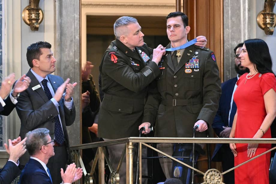 Eric Slover, miembro de las fuerzas especiales de Estados Unidos, recibió la Medalla de Honor.