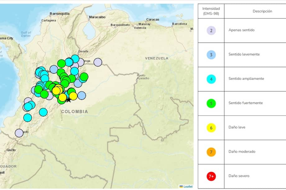 El sismo registrado en la mañana de este domingo tuvo como epicentro el municipio de Paratebueno, en Cundinamarca.