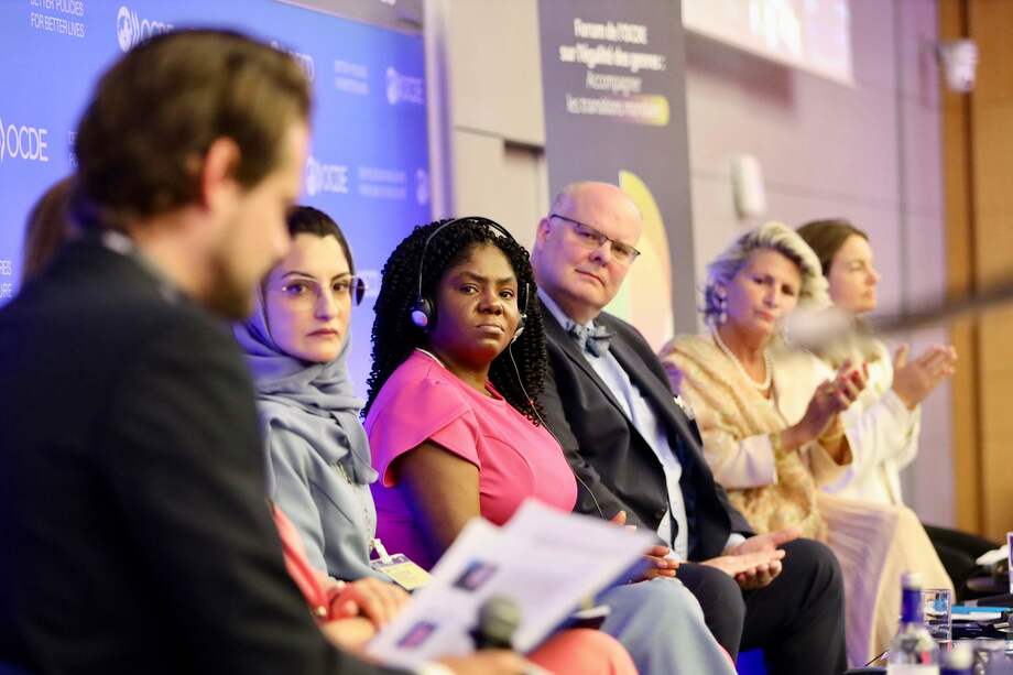 Francia Márquez, vicepresidenta de Colomboa, en la OCDE, en París.