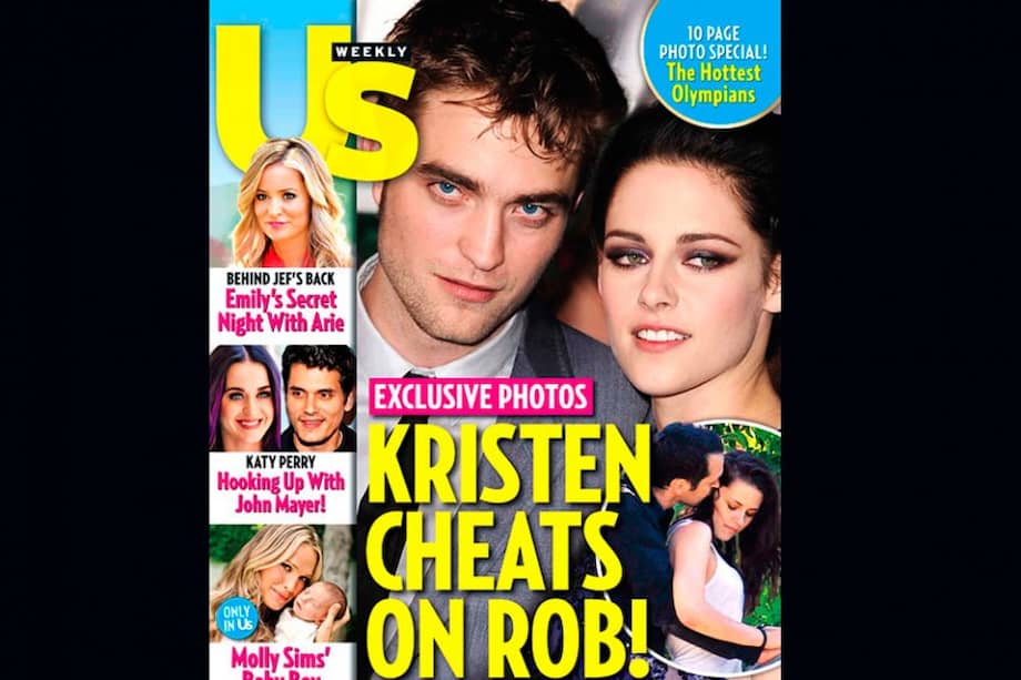 Portada de la revista Us Weekly, que asegura que Kristen Stewart tuvoun romance con el director Rupert Sanders. / Tomada de Usmagazine.com.