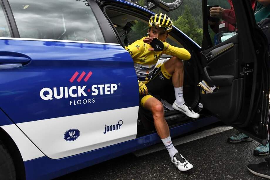 El francés Julian Alaphilippe portó de manera consecutiva el malliot de líder desde la octava etapa del Tour de Francia 2019. / AFP