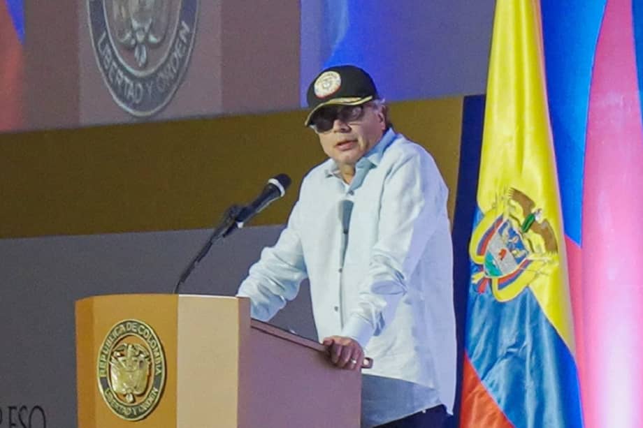 El presidente Gustavo Petro intervino este viernes en la clausura del Congreso Nacional de Municipios, en Cartagena.