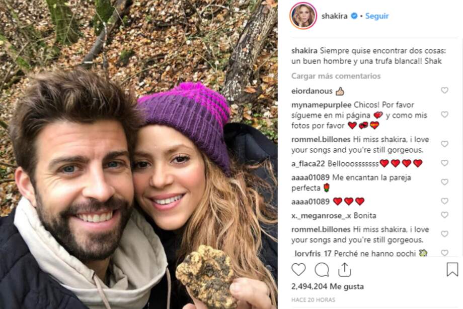 Piqué y Shakira juntos tras unos meses distanciados por sus apretadas agendas. / Tomada de la cuenta de Instagram de Shakira