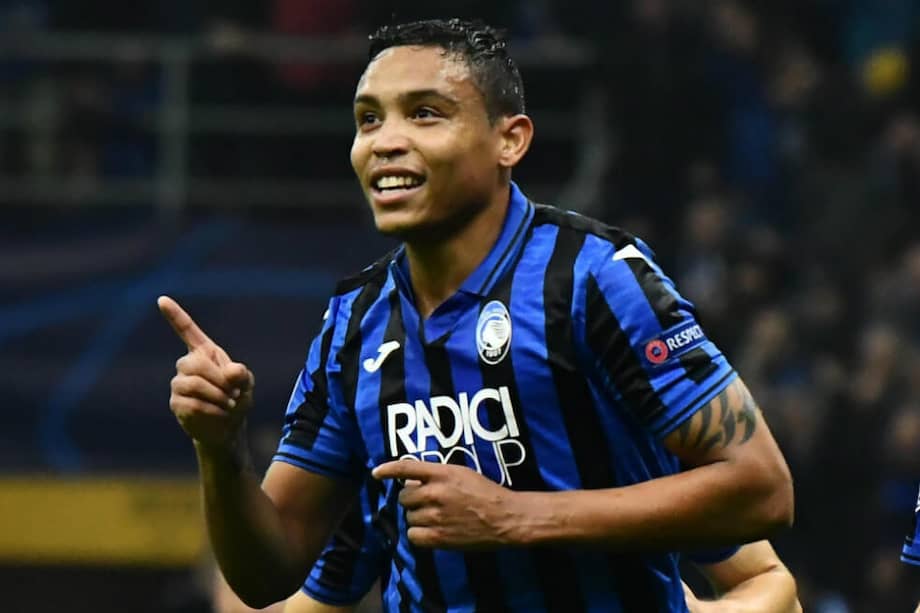 Luis Fernando Muriel anotó el primer gol de Atalanta en la historia de la Champions. / EFE