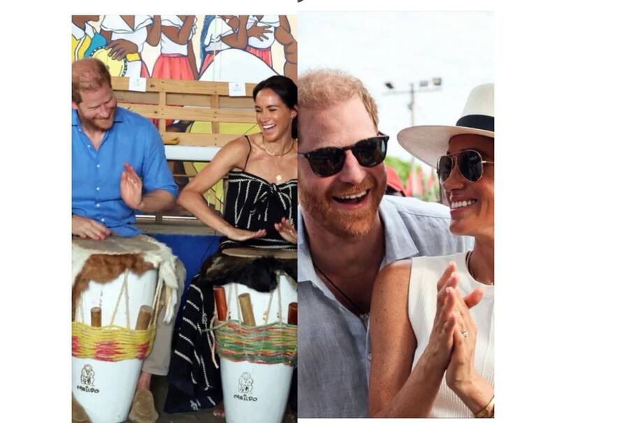Harry y Meghan en Colombia: bailaron salsa, recibieron viche y hablaron español