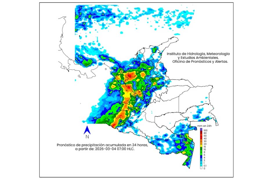 Durante la semana se esperan lluvias en buena parte del territorio nacional.
