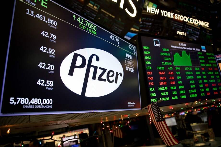 La acción de Pfizer se disparó este lunes más de 7%.
