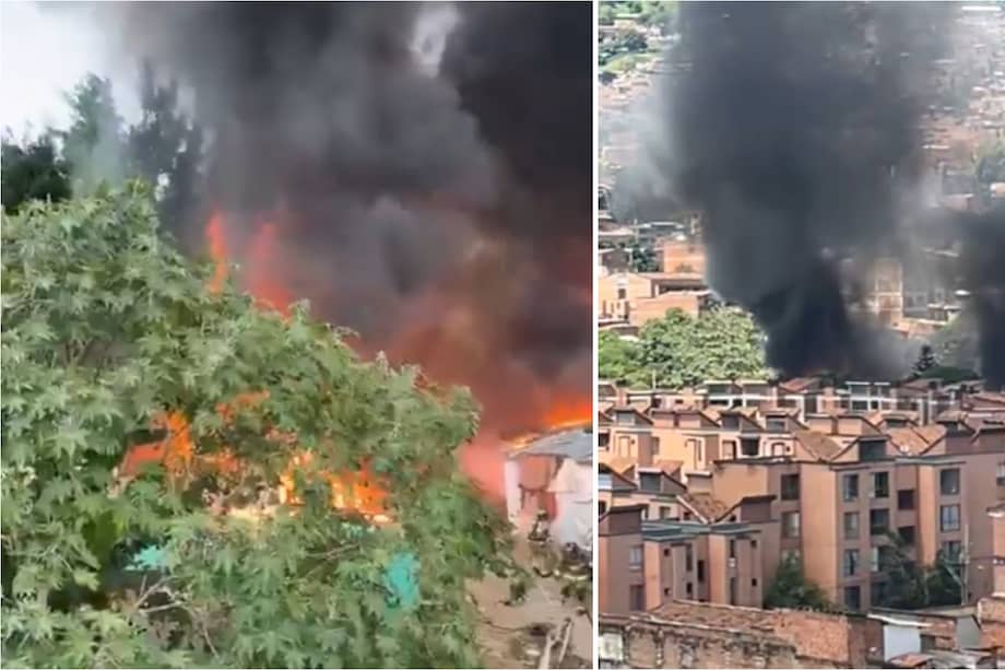 El humo generado por el incendio fue visible desde distintos puntos de la ciudad.