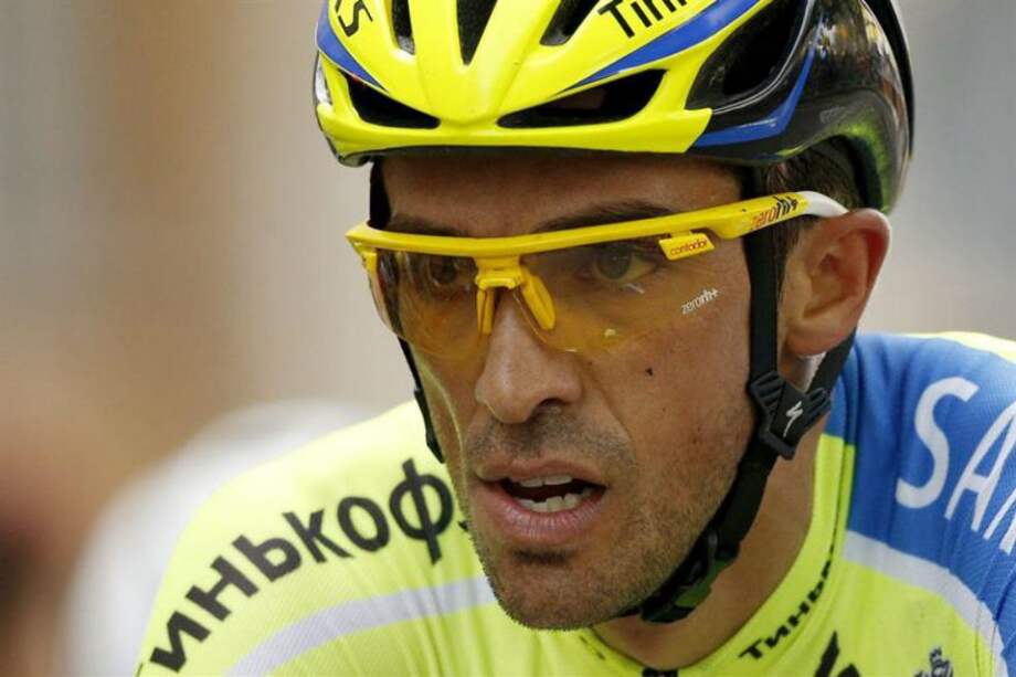 El ciclista español del equipo Saxo Tinkoff, Alberto Contador