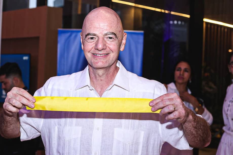 Gianni Infantino, en la inauguración del Centro de Alojamiento para el Alto Rendimiento de la Federación Colombiana de Fútbol.