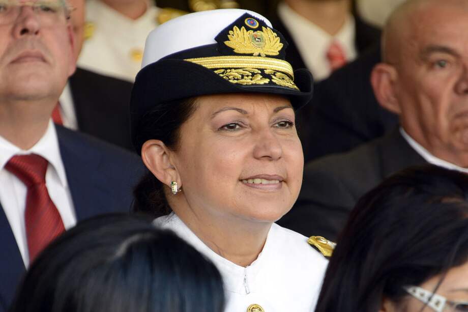 La almirante Carmen Teresa Meléndez tiene 52 años y más de 30 en la carrera militar. / AFP