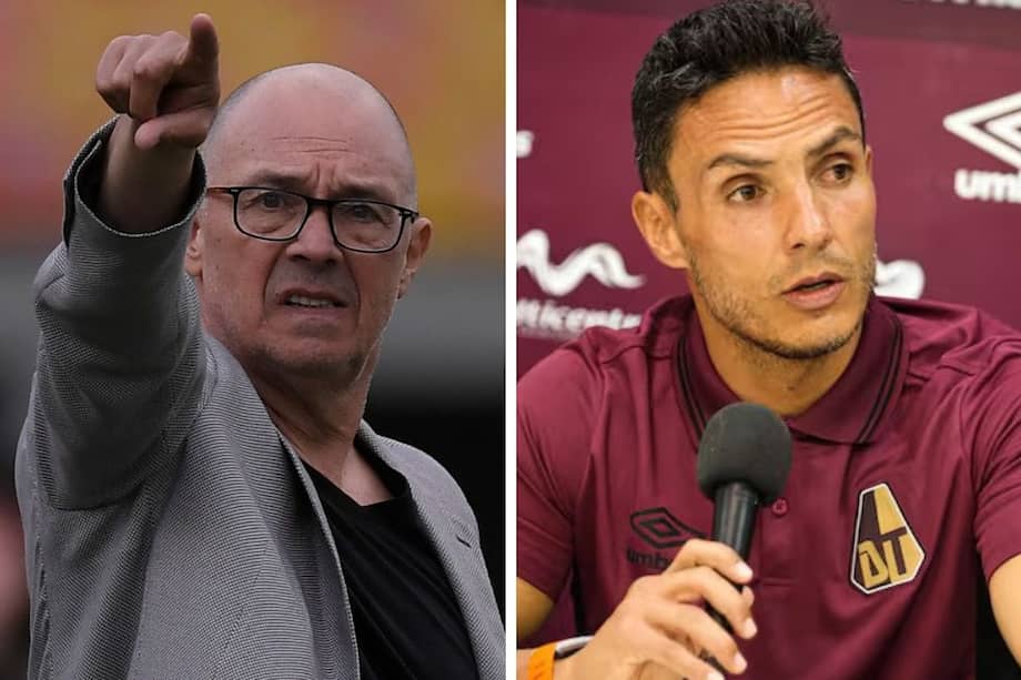 Alfredo Arias, director técnico de Junior, y Lucas González, su homólogo de Deportes Tolima, atendieron a los medios de comunicación antes de la final de la Liga BetPlay.