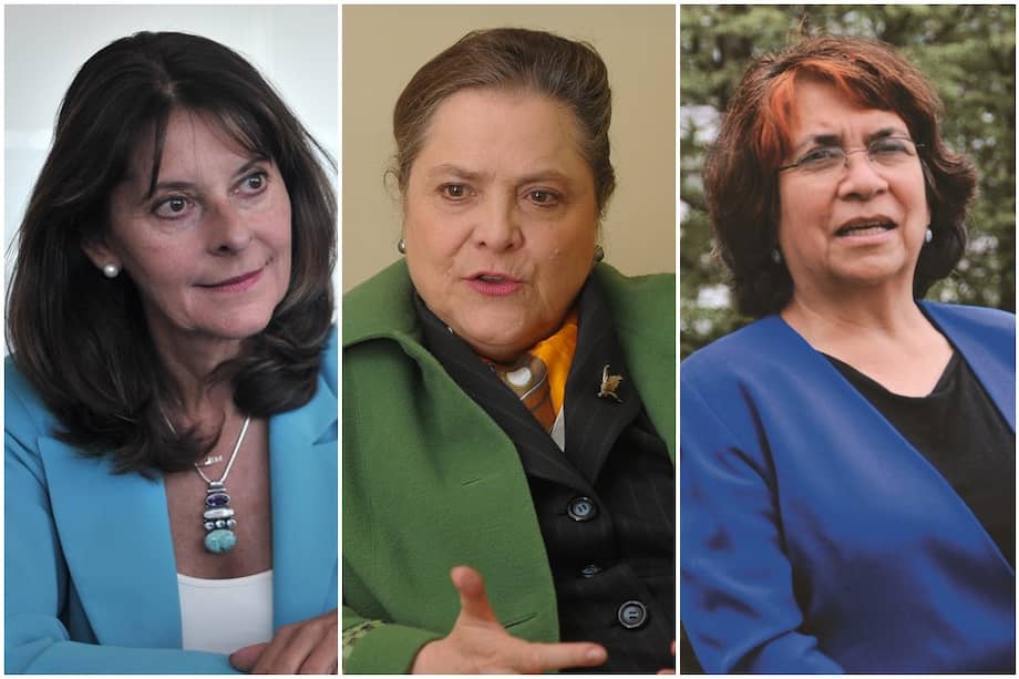 Marta Lucía Ramírez, Clara López y Aída Abella.