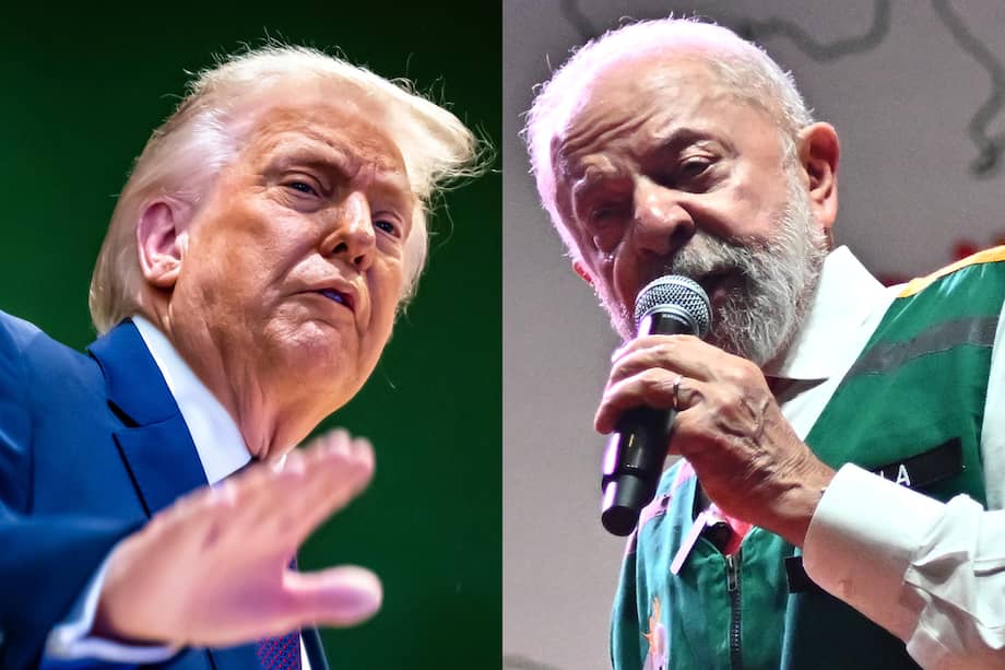 El presidente de Estados Unidos, Donald Trump (i), y el presidente de Brasil, Luiz Inácio Lula da Silva.