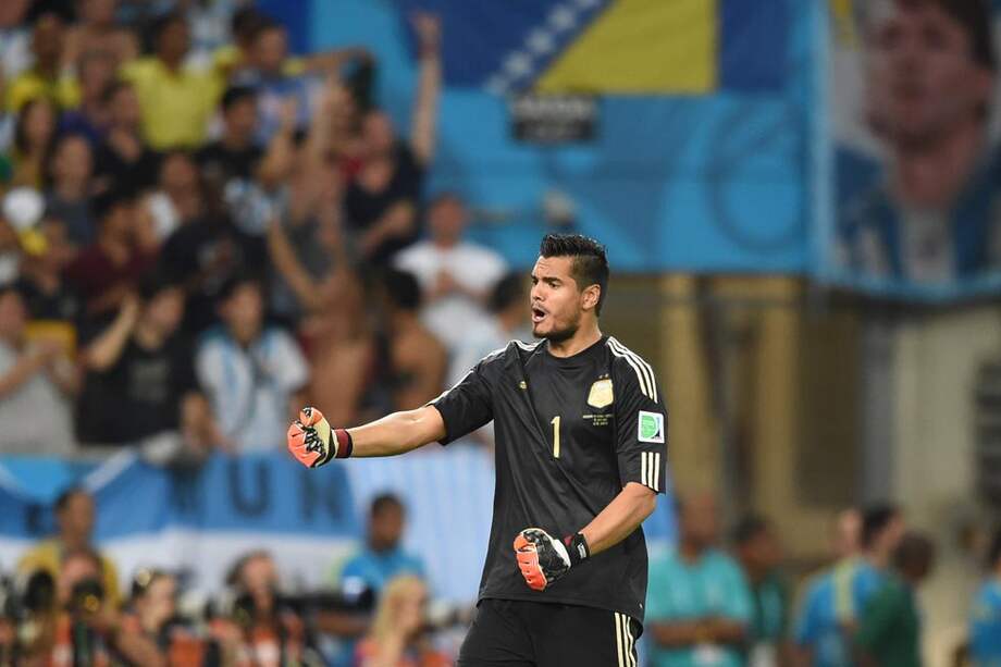 Sergio Romero, el arquero titular de la selección de Argentina. / AFP