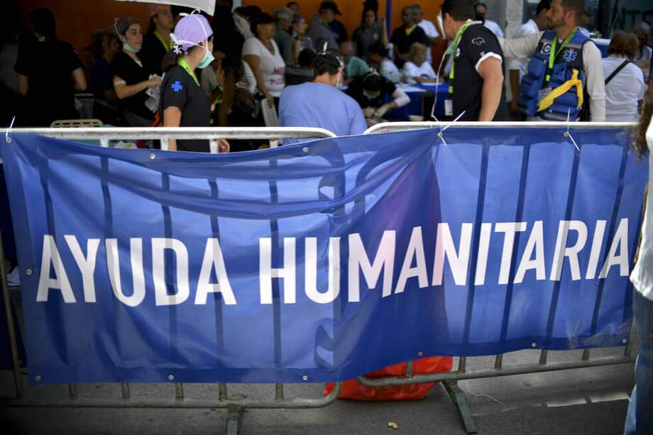 La delegación había sido invitada por Juan Guaidó para reunirse con él, con oenegés y tratar de visitar al encarcelado líder opositor Leopoldo López, quien cumple cinco años de arresto. / AFP