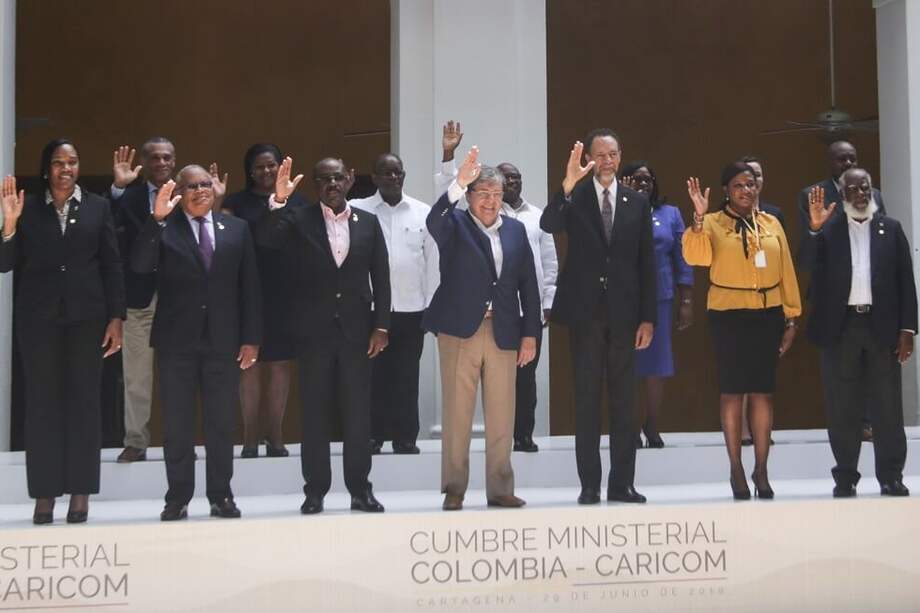 Ministros de Relaciones Exteriores de 15 países de la comunidad del Caribe participaron este fin de semana de la cumbre Colombia-Caricom, en Cartagena de Indias. / Pedro Mendoza - Cartagena