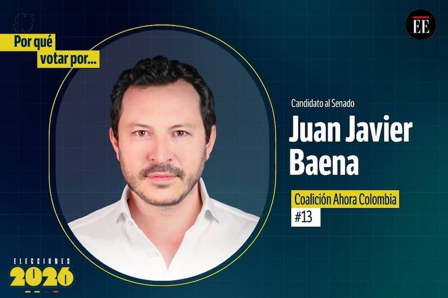 Juan Javier Baena es candidato al Senado. Va por la coalición Ahora Colombia.