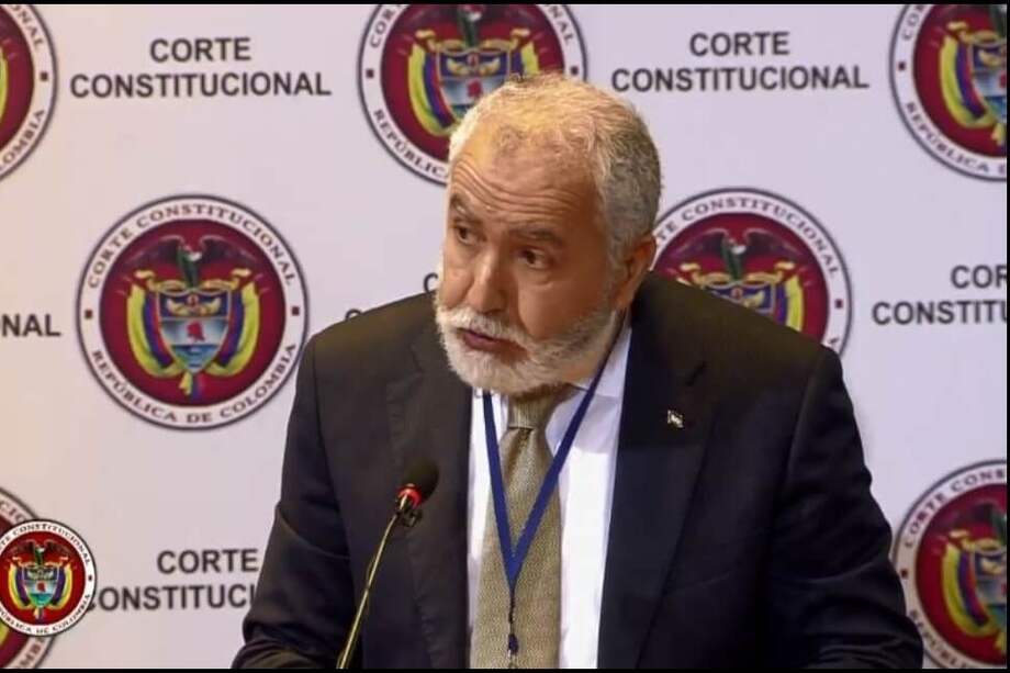 El embajador de Palestina, Raouf Almalki. / Captura de pantalla de la audiencia Corte Constitucional