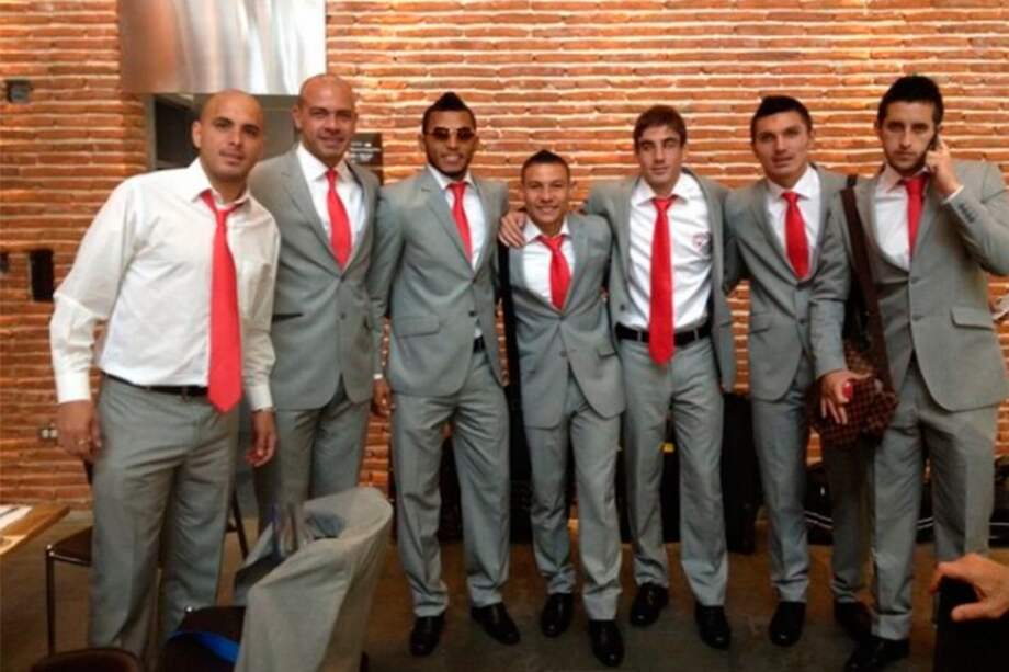 Jugadores de Independiente Santa Fe.