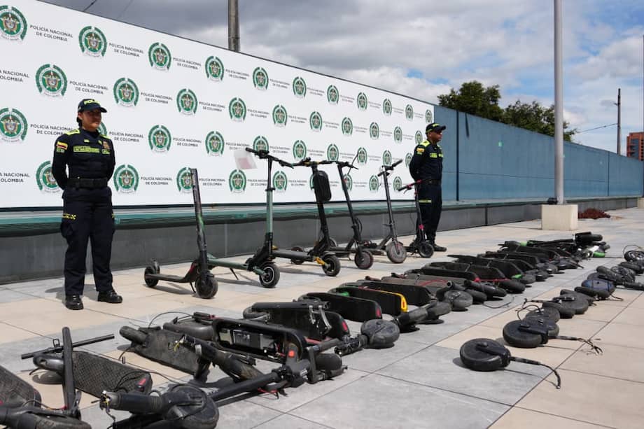 Patinetas hurtadas en el centro de Bogotá