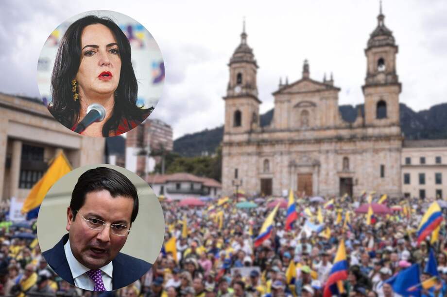 Senadores María Fernanda Cabal y David Luna.