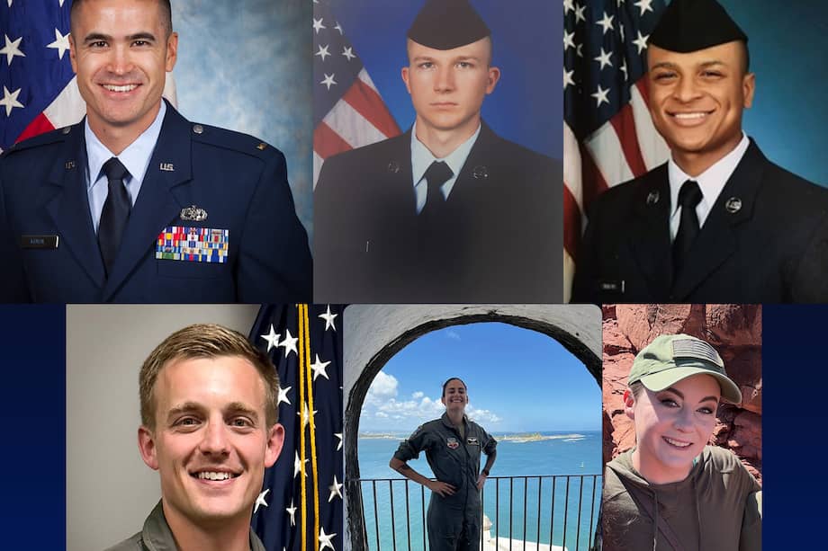 Autoridades de EE. UU. identificaron a los seis militares que murieron el jueves en la caída de un avión en Irak, incidente que Washington atribuye a un accidente y que Irán vincula al impacto de un misil.