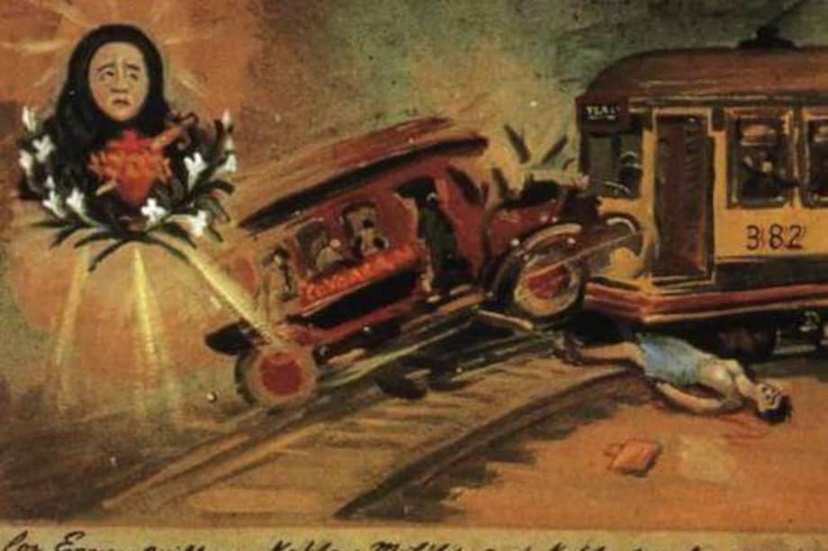 Una de las obras exvoto (cuadros que resaltan las ofrendas que los antiguos hacían a sus dioses) de Frida Kahlo. / Cortesía