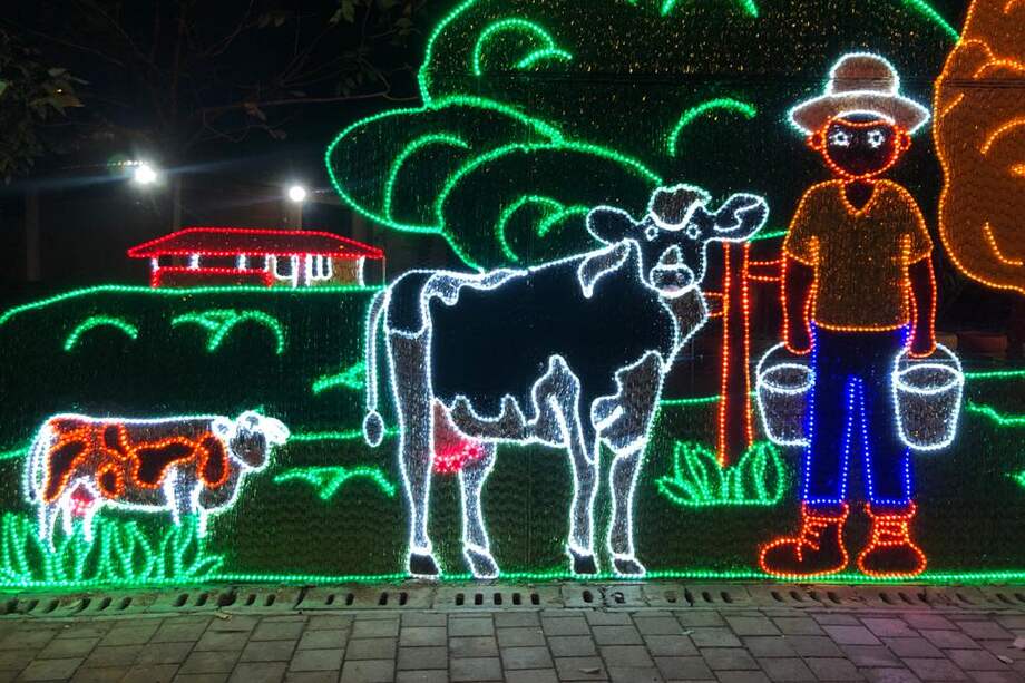 Alumbrado navideño en Medellín.