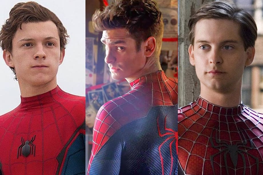 Tom Holland, Andrew Garfield y Tobey Maguire.