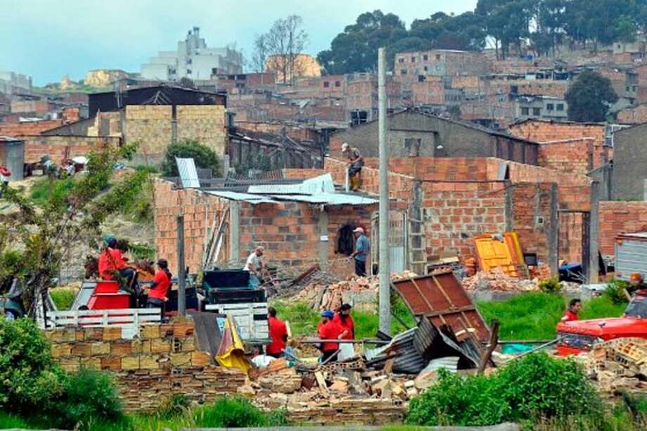 El terreno de la Hacienda Los Molinos durante el desalojo. / Óscar Pérez-El Espectador