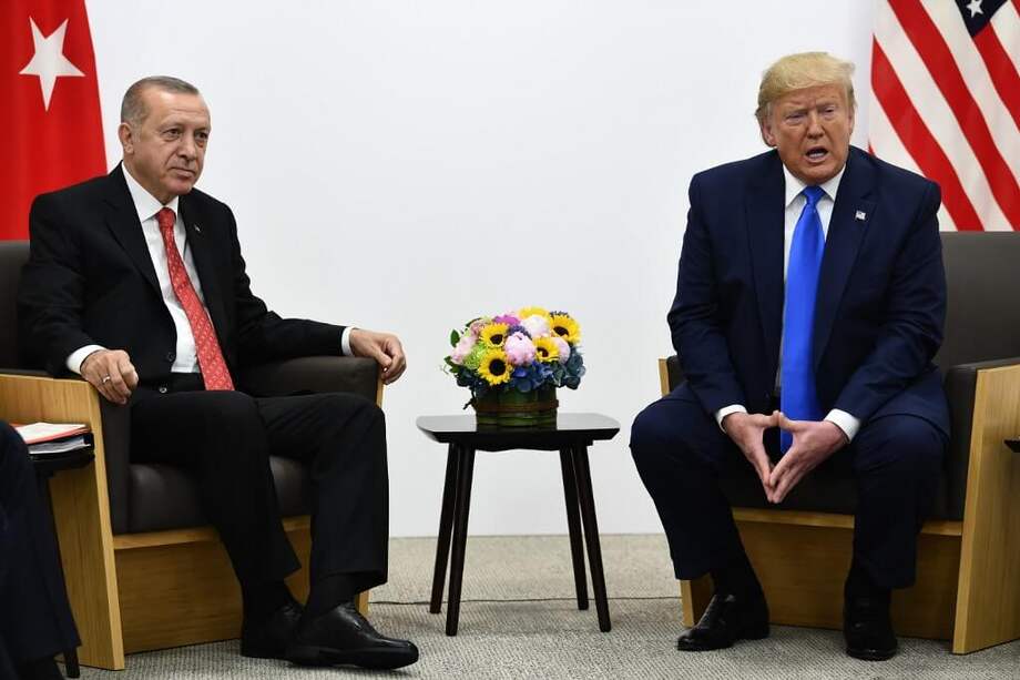Recep Tayyip Erdogan, presidente de Turquía, y Donald Trump, mandatario de EE.UU. / AFP
