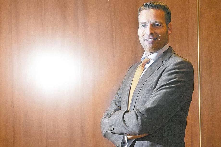 Michael Defland, director de sistema y estrategia de la casa matriz Engel & Völkers, en su aterrizaje en Bogotá. / Gustavo Torrijos - El Espectador