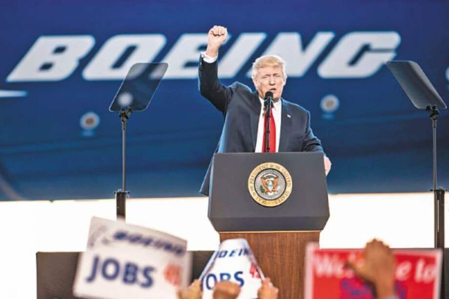 El presidente estadounidense, Donald Trump, durante un evento en Carolina del Sur. / AFP