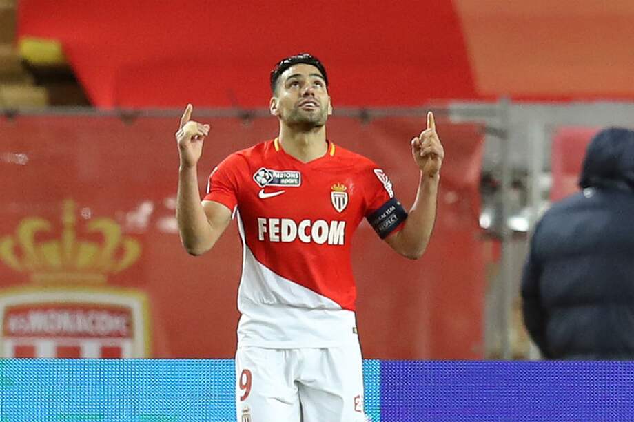 Radamel Falcao, delantero del Mónaco. / AFP