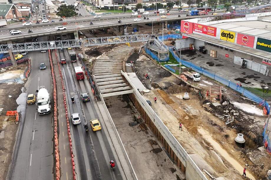 La construcción del deprimido de TransMilenio en la intersección Av. Las Américas – Av. 68 ya supera el 75,3 %.