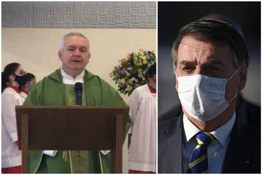 Durante la misa, el sacerdote rezó por las víctimas del coronavirus en Brasil.