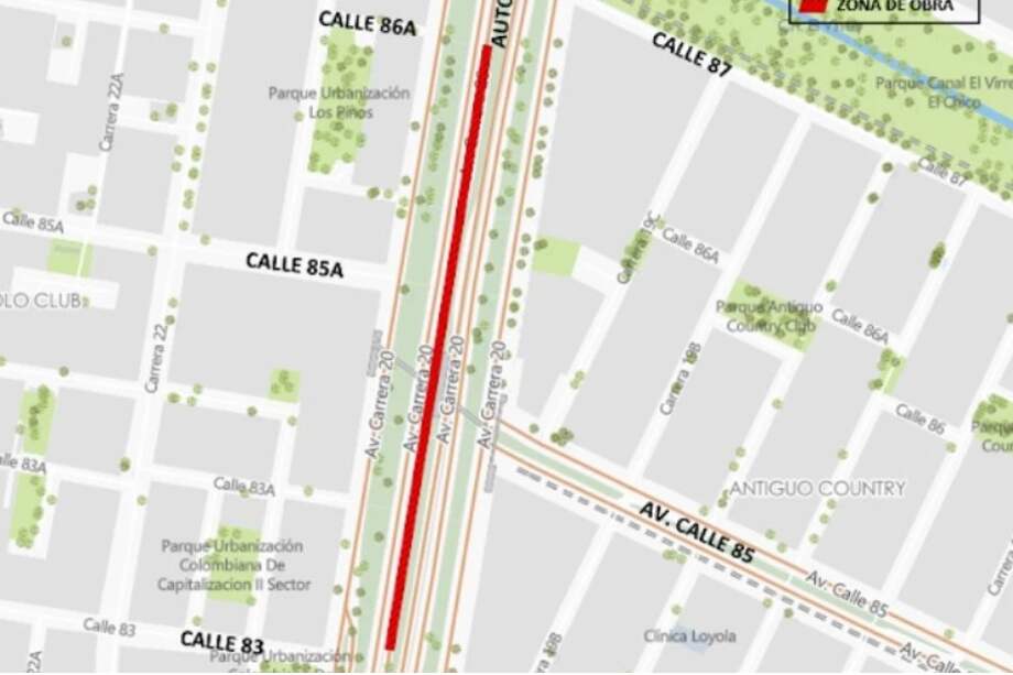 ¡Ojo! Cerrarán andén en la Av. Carrera 50 entre Av. Calle 63 y calle 58A.