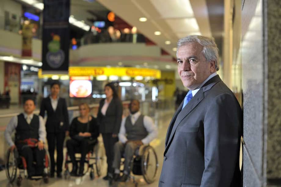 El arquitecto Augusto Salazar, artífice de la construcción del centro comercial Gran Estación, encontró en la inclusión la clave de su éxito empresarial. / Gustavo Torrijos - El Espectador