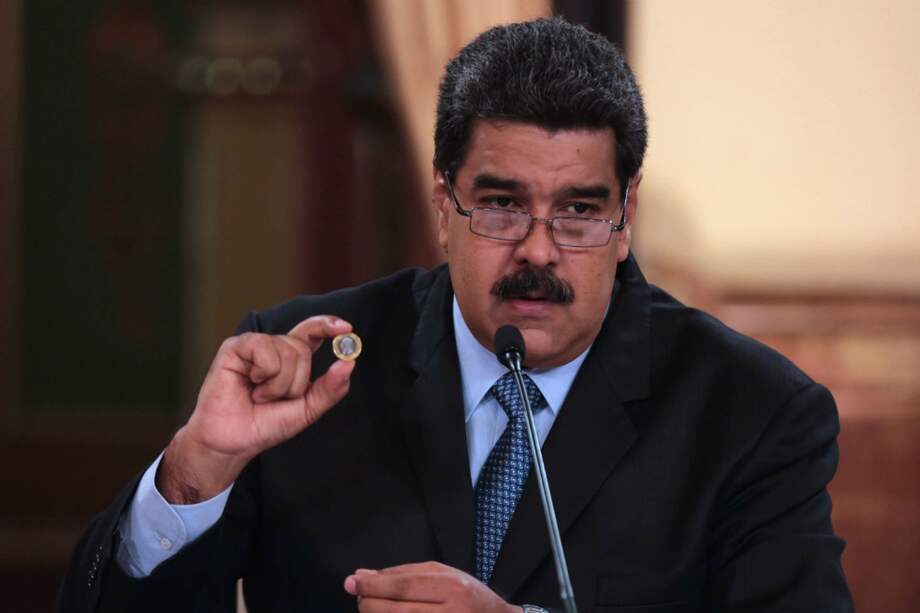 El presidente de Venezuela, Nicolás Maduro, durante el anuncio de las nuevas medidas para afrontar la crisis que enfrenta el país. / AFP