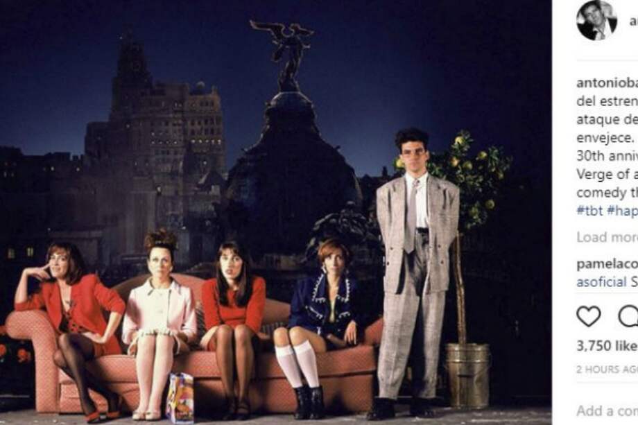 Antonio Banderas protagonizó hace 30 años la cinta "Mujeres al borde de un ataque de nervios", dirigida por Pedro Almodóvar. / Cortesía