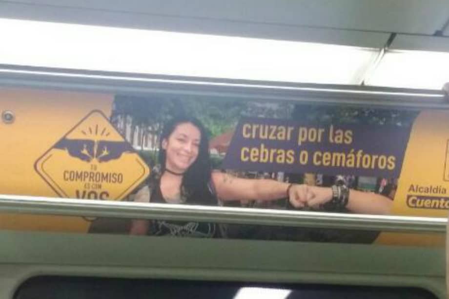 La Secretaría de Movilidad señaló que la pieza ya fue retirada de los vagones del Metro. / Tomada de redes sociales